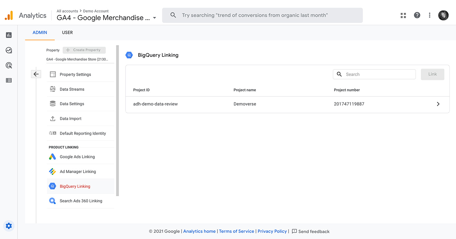 GA4 BigQuery Linking